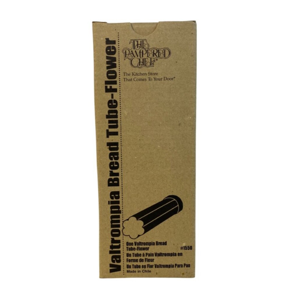 The Pampered Chef Valtrompia Flower Bread Tube Mold Metal Silver MPN 1550